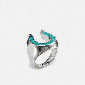 濾COACH Western horseshoe ring 濾size 7